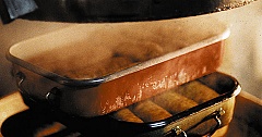 Kochen der Treberwurst